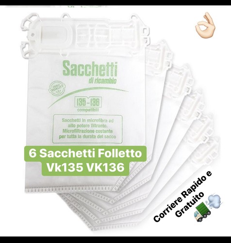 Sacchetti folletto vk135 - vk135, vk136