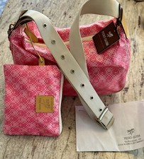 Borsa a tracolla donna Piero Guidi rosa con logo nuova con etichetta Made in Italy.