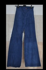 Pantaloni in fustagno a zampa d'elefante WRANGLER BLUE BELL - Tg 26 - VINTAGE
