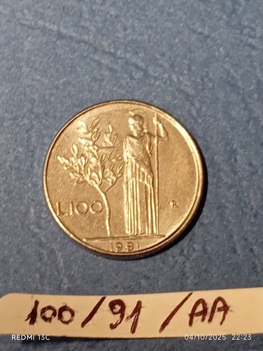 Moneta lire 100 repubblica - moneta,