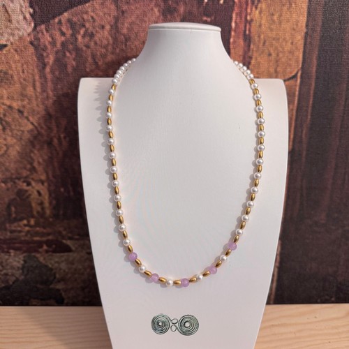 Collana perle conchiglia - collana,