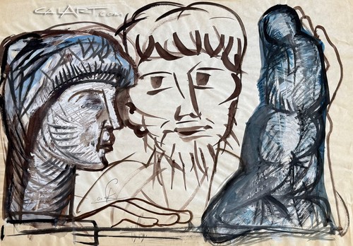 Acquerello anni pietà - acquerello,