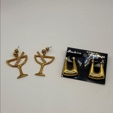Gold Fashion Earrings Set