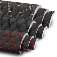 Copricapo auto 63" trapuntato tessuto ecopelle schiuma retro da cantiere