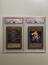 Lotto 2 Carte Gradate PSA 9 YU-GI-OH! Blue Eyes White Dragon & Blowback Dragon