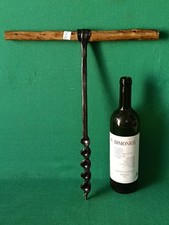 ANTICO VECCHIO SUCCHIELLO TRIVELLA MANUALE IN FERRO BATTUTO E FORGIATO. CX20