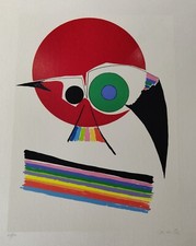 Serigrafia a colori, firmata e numerata di Roberto Crippa "LA CARTULLINA"