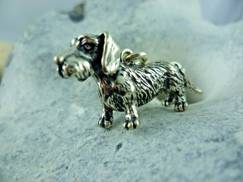 Ciondolo cane bassotto - , argento