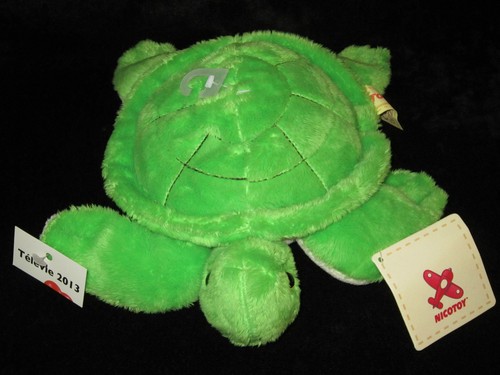 Doudou peluche tortue verte - peluche,