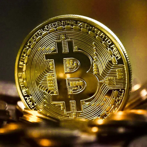 Gold plated bitcoin coin - bitcoin,