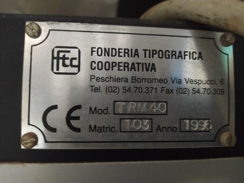 Macchina tipografica per - macchina, la