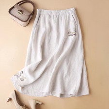 Gonna Etica Floreale Ricamata