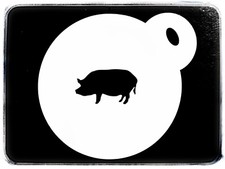 2741 Spolverino Caffè Maiale Torta Tatuaggio Viso Aerografo Riutilizzabile Mylar Stencil