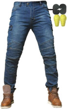 Uomo Moto Biker Jeans