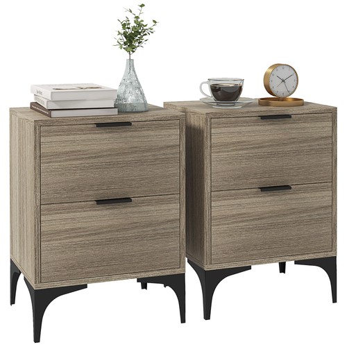 Homcom set comodini con - set,