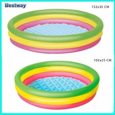 Piscina Piscinetta Bestway Gonfiabile Per Bambini Rotonda Giardino Mare Giochi