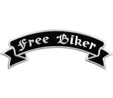 Free Biker Backpatch - Toppa Per Schiena Xxl, Ca. 33,5 X 11,5 Cm