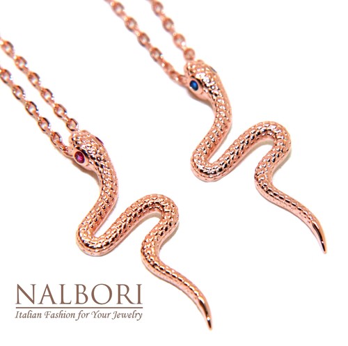 Collana serpente vero argento - collana,