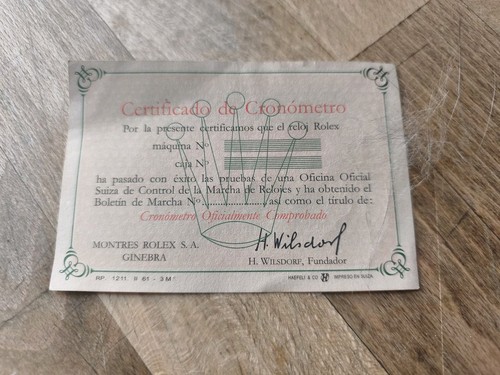 Rolex vintage certificato - , di