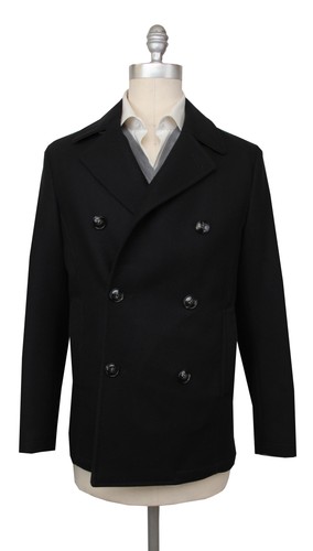Peacoat lana nera kiton - lana,