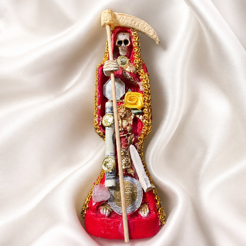 Santa muerte vestida rojo - santa,