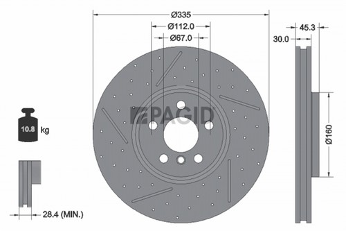 Dischi freno pagid - dischi, 56171nhc