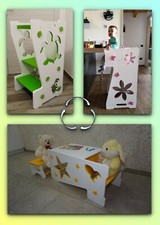 LEARNING TOWER  3 in 1 - Torre montessori (sgabello - banchetto - seggiolone)