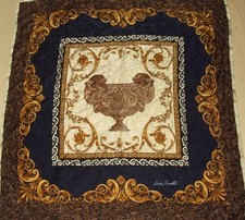 FOULARD 100% PURA SETA SILK VINTAGE DONNA ANDREA ZANELLATO (666) 86cm x 88cm