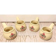 BICCHIERINI CERAMICA-LIQUORE KAMBUSA BONOMELLI ITALY PIPA-LIQUOR-ANNI 70-VINTAGE