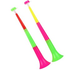  2 Pcs Cheerleading Vuvuzela Trombette Piccolo Corno Calcio Plastica