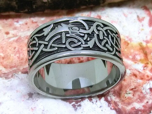Anello celtico drago - drago, in