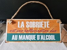 Plaque métal humour bar - , &