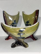 Art Decó Modernariato  Tris Di Ceramica Vasi  LE PALME SESTO FIORENTINO