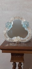 Specchio vintage,  in vetro di Murano antico veneziano, da tavolo o parete.