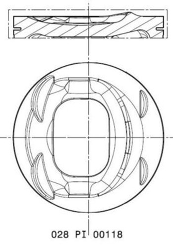 Pistone mahle 028 00118 - 028,