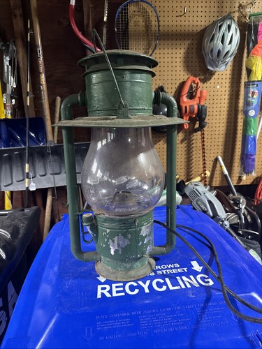 Large antique hanging oil - hanging,