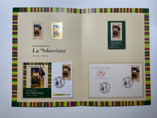 2012 Folder  Riti del Fuoco La Ndocciata Agnone Isernia con Lamina Argento