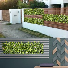 Patio Espandibile Artificiale Foglia di Edera Copertura Privacy Recinzione Schermo PVC Traliccio