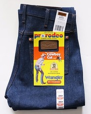 Jeans nuovi Wrangler taglio cowboy 13MWZ vestibilità originale rigidi indaco taglie uomo  