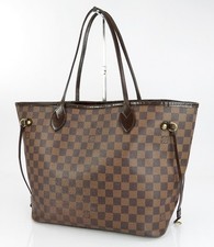 Autentica borsa tote bag LOUIS VUITTON Neverfull MM Damier Ebene #61498