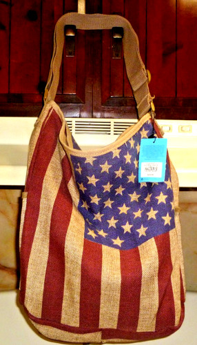 Borsa tote bandiera americana