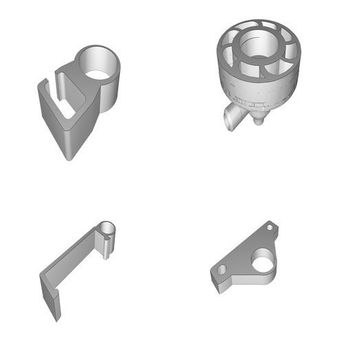 Set supporto tubo aria - tubo, per