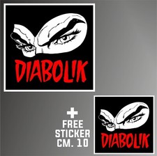 adesivo diabolik sticker decal autocollant aufkleber +1 FREE STICKER CM. 10