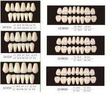 DENTI PROTESI RESINA  C SERIE  3 STRATI SET  CAIYU BOCCA COMPLETA