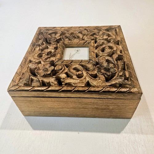 Scatola legno intagliato - scatola,