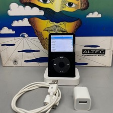 Apple iPod Classic A1136 5a generazione nero (MA146LL) pacchetto da 30 GB! Testato: FUNZIONA!