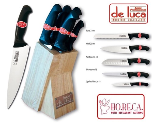 Ceppo legno porta - in, coltelli