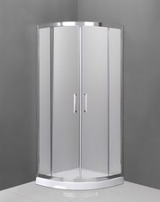 Box doccia cabina semicircolare 90x90 satinato 6mm h195