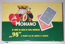 Carte Da Gioco Modiano 98 Poker 2 Mazzi Da 52 Carte E 2 Matte Vintage