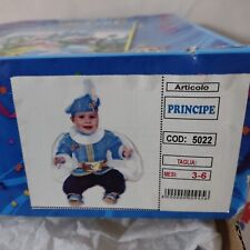 Costume carnevale da Baby Principe Azzurro Principino Neonato 3/6 mesi